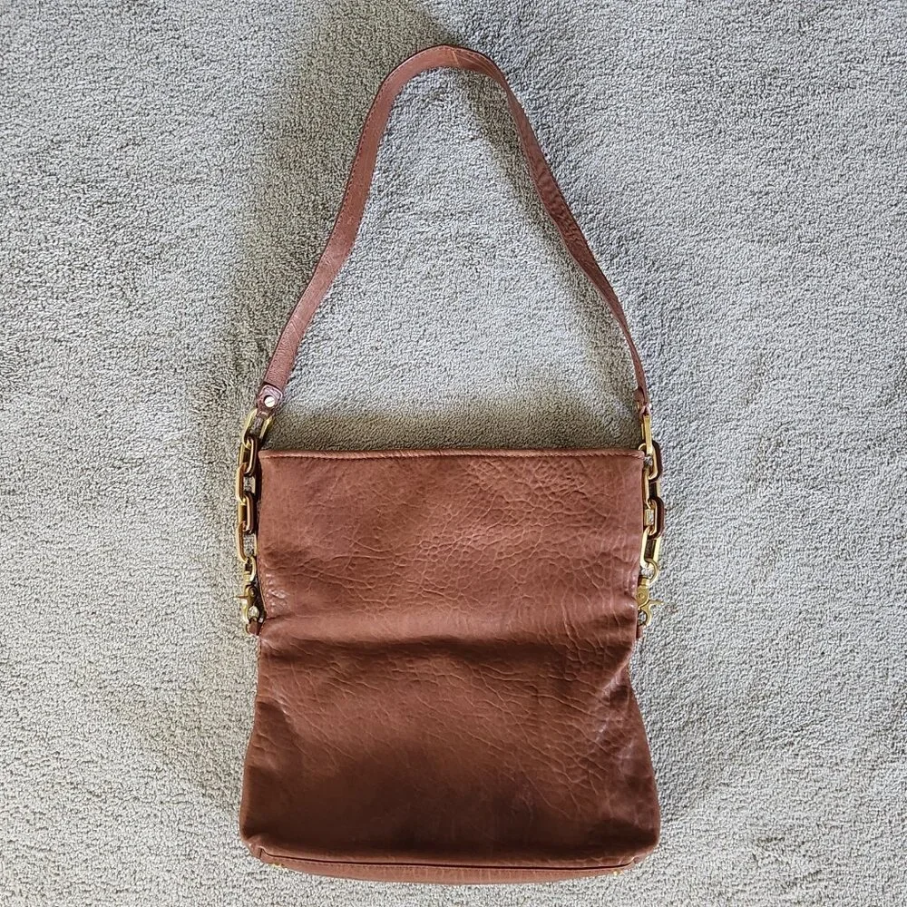 Tory Burch caramel/brown leather transformer bucket/ shoulder big bag
